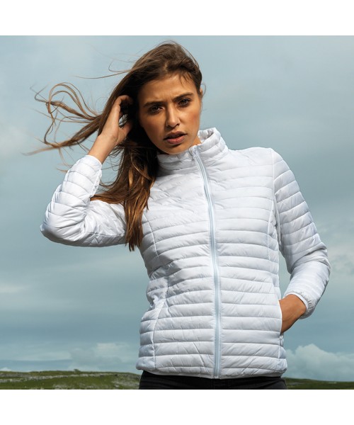 Plain Women's tribe fineline padded jacket 2786 Shell: 40gsm. Padding: 228gsm. Lining: 50 GSM